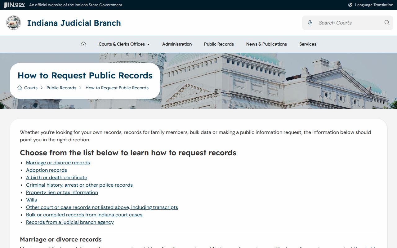 Johnson County court record request guidance